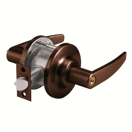 Grade 2 Cylindrical Lock, 53-Entry, LG-Lever, E-Stepped Rose, Oil Rubbed Dark Bronze, 2-3/4 Inch